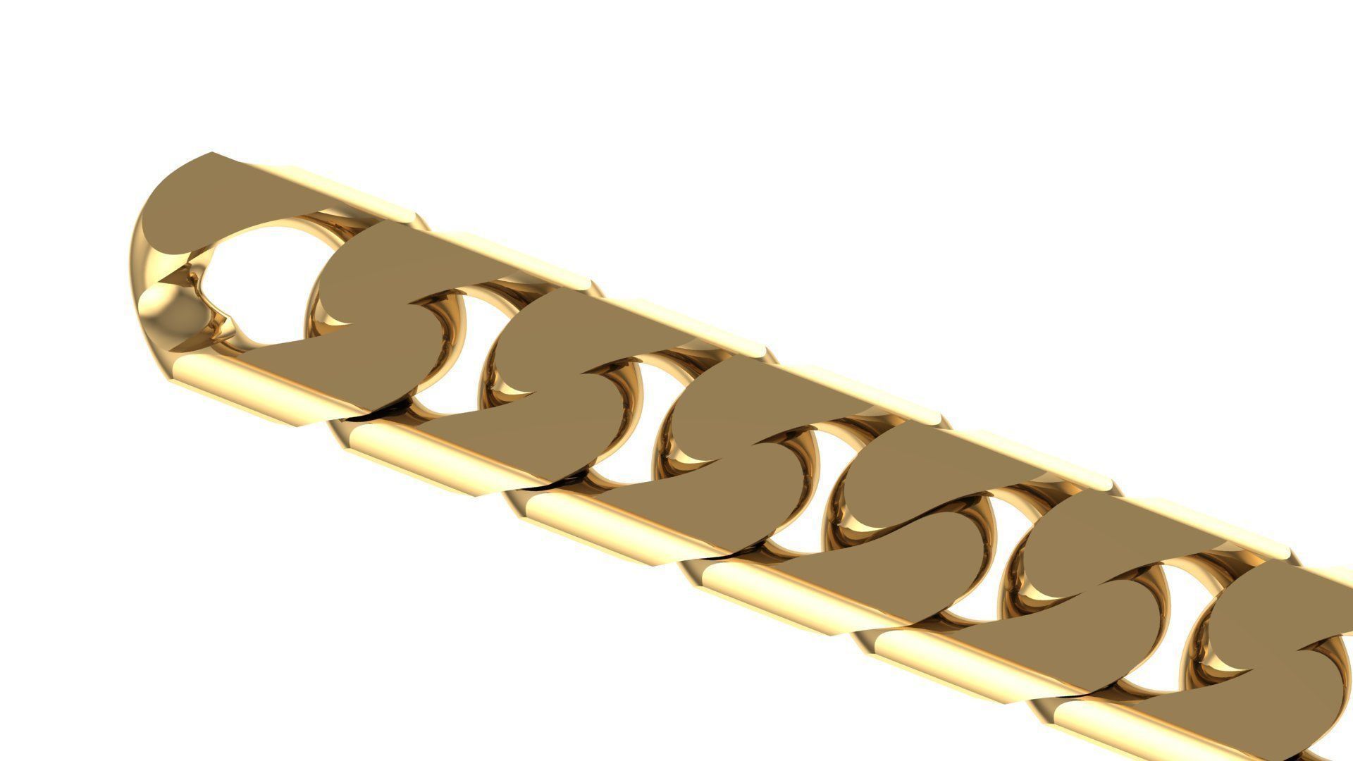 cuban chain STL 3D model_9