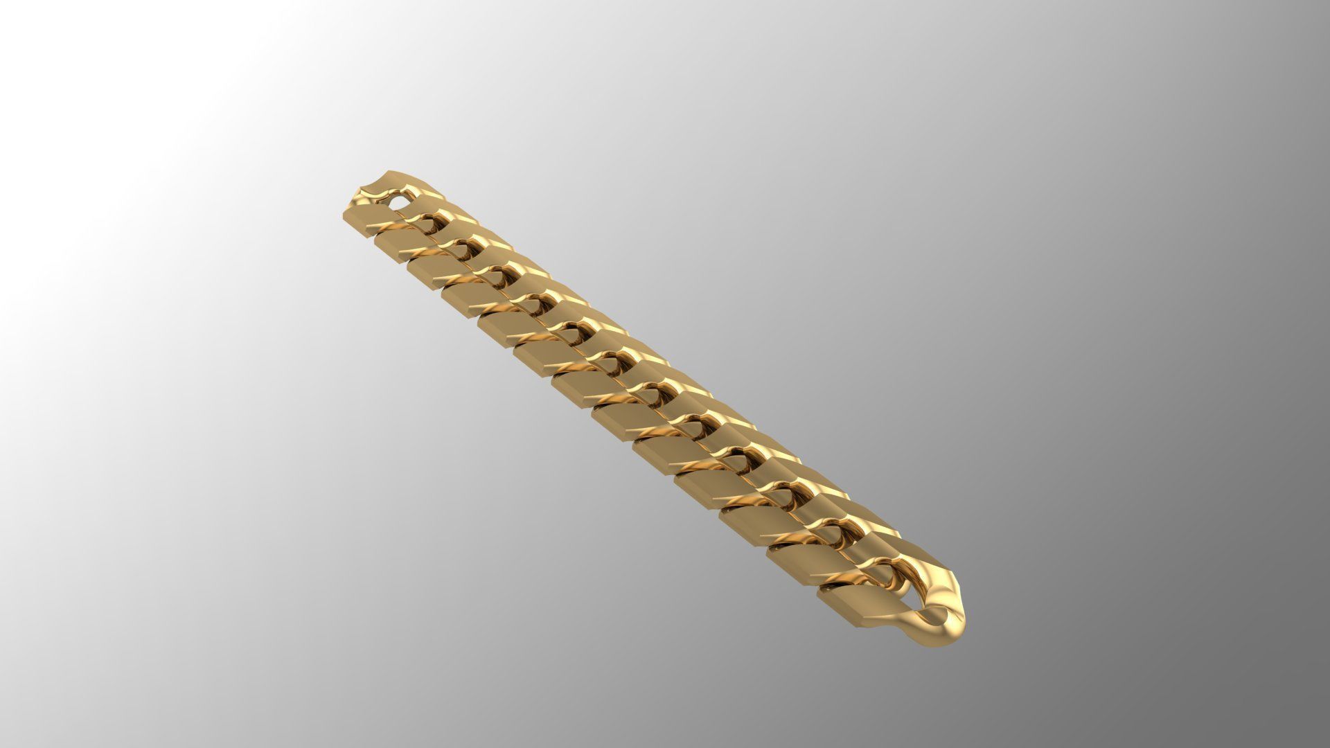 cuban chain STL 3D model_3
