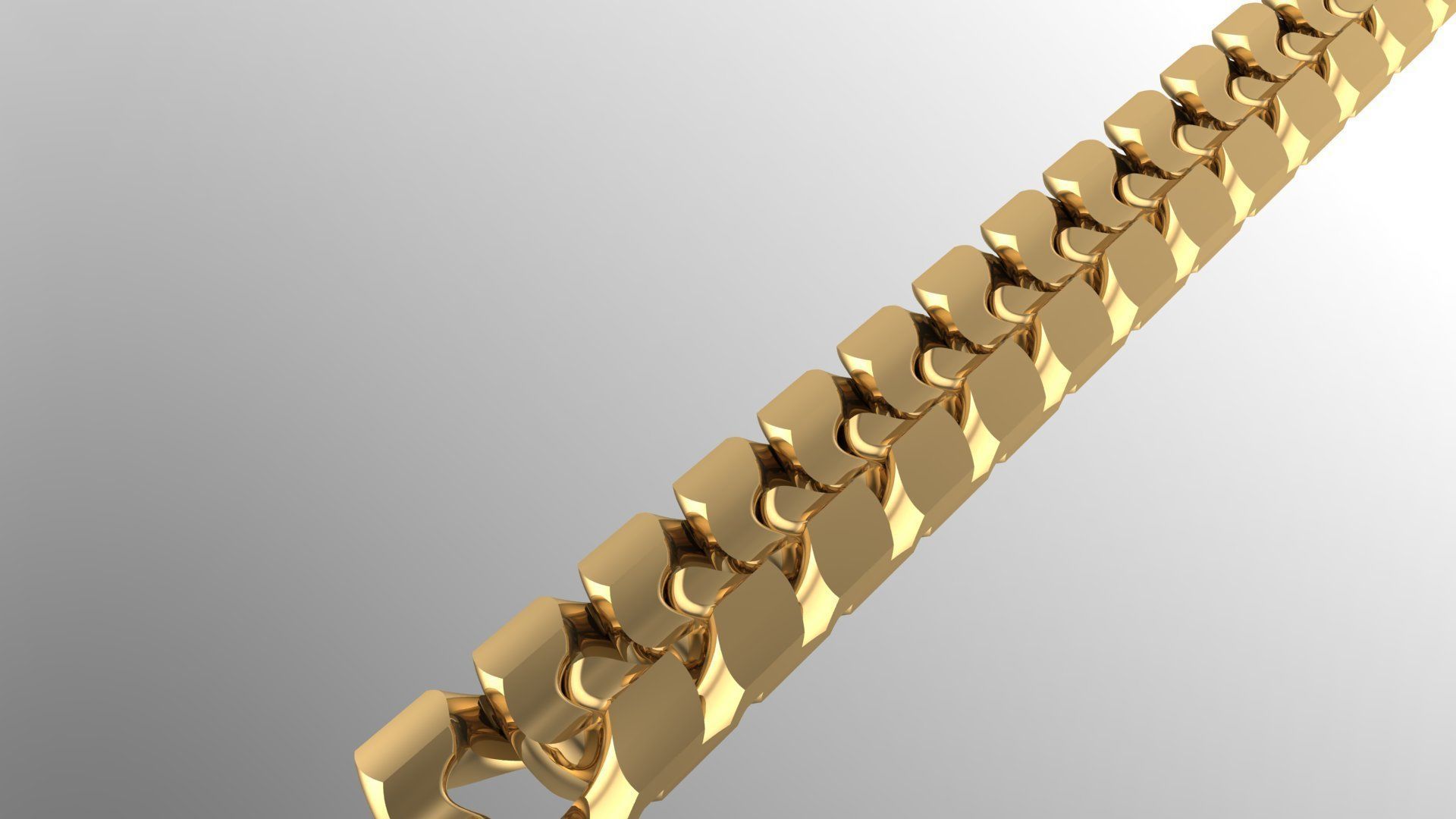 cuban chain STL 3D model_2