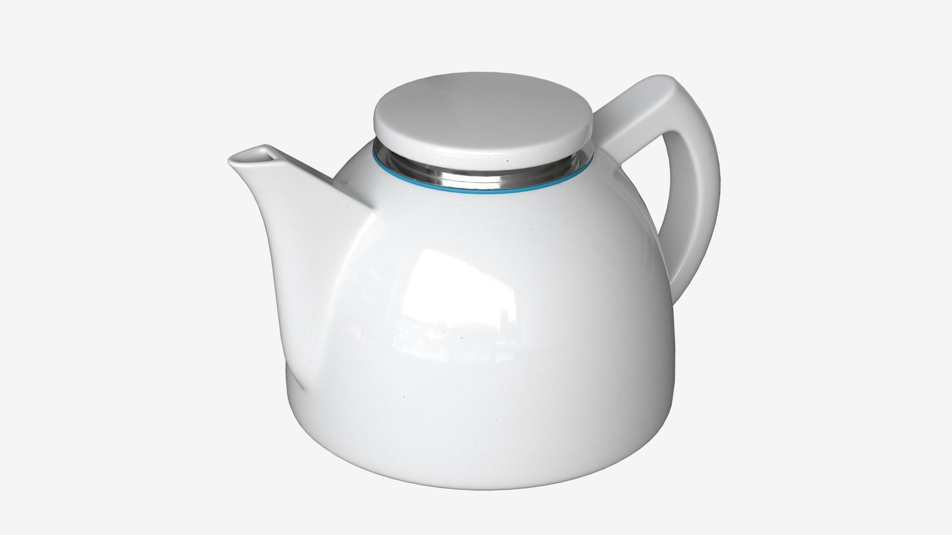 Tea Brewing Teapot Low-poly 3D model_1