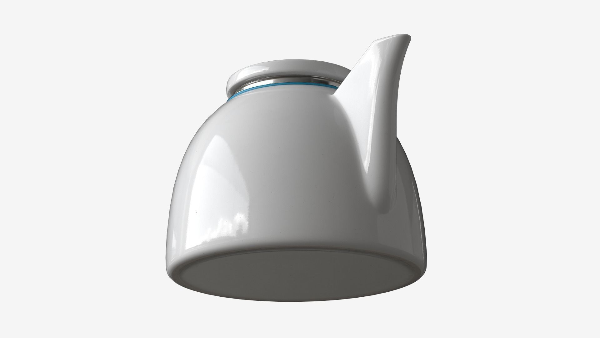 Tea Brewing Teapot Low-poly 3D model_3