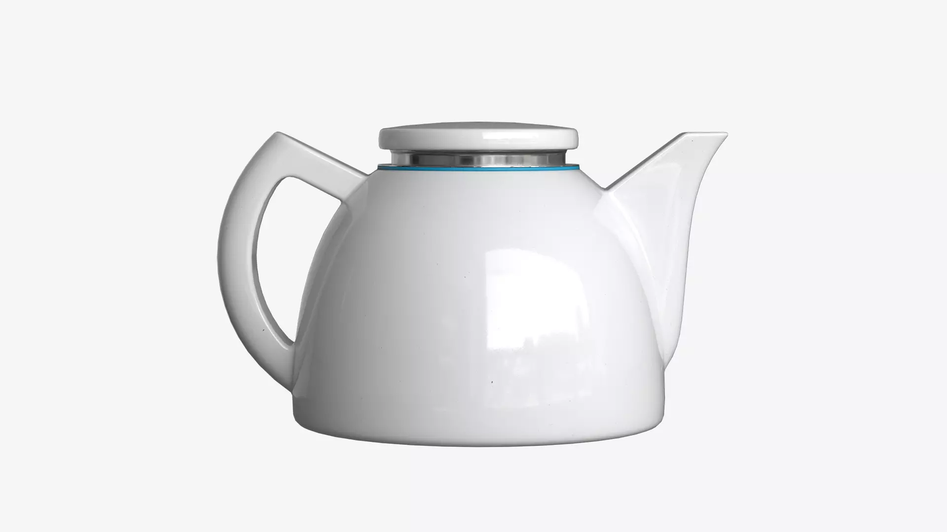Tea Brewing Teapot Low-poly 3D model_0