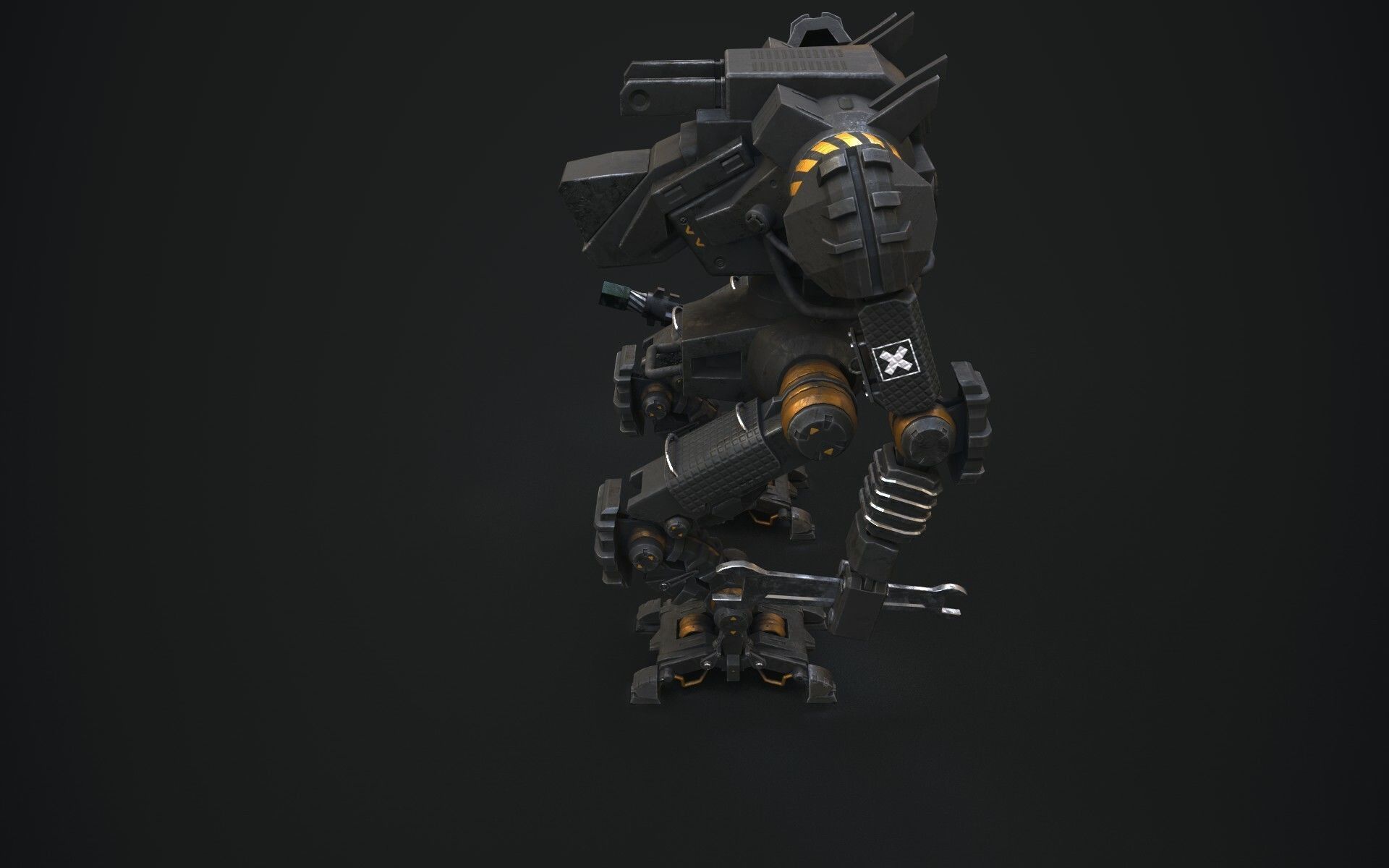 Mech support 3D model_6