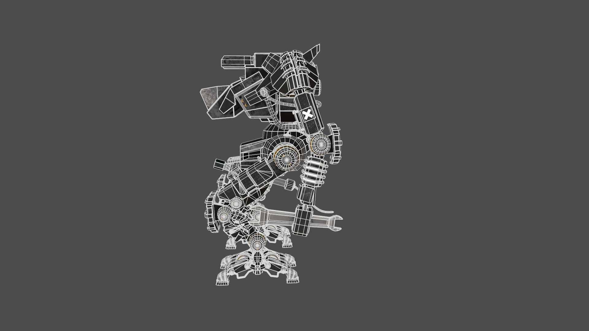 Mech support 3D model_10