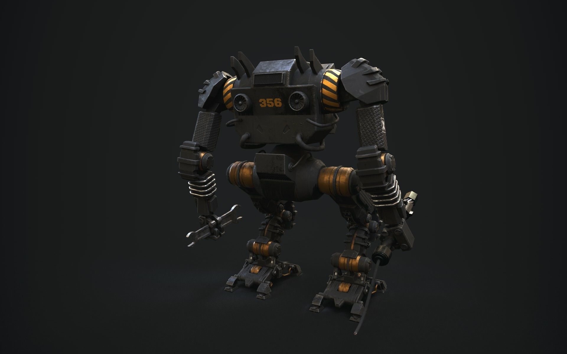 Mech support 3D model_5