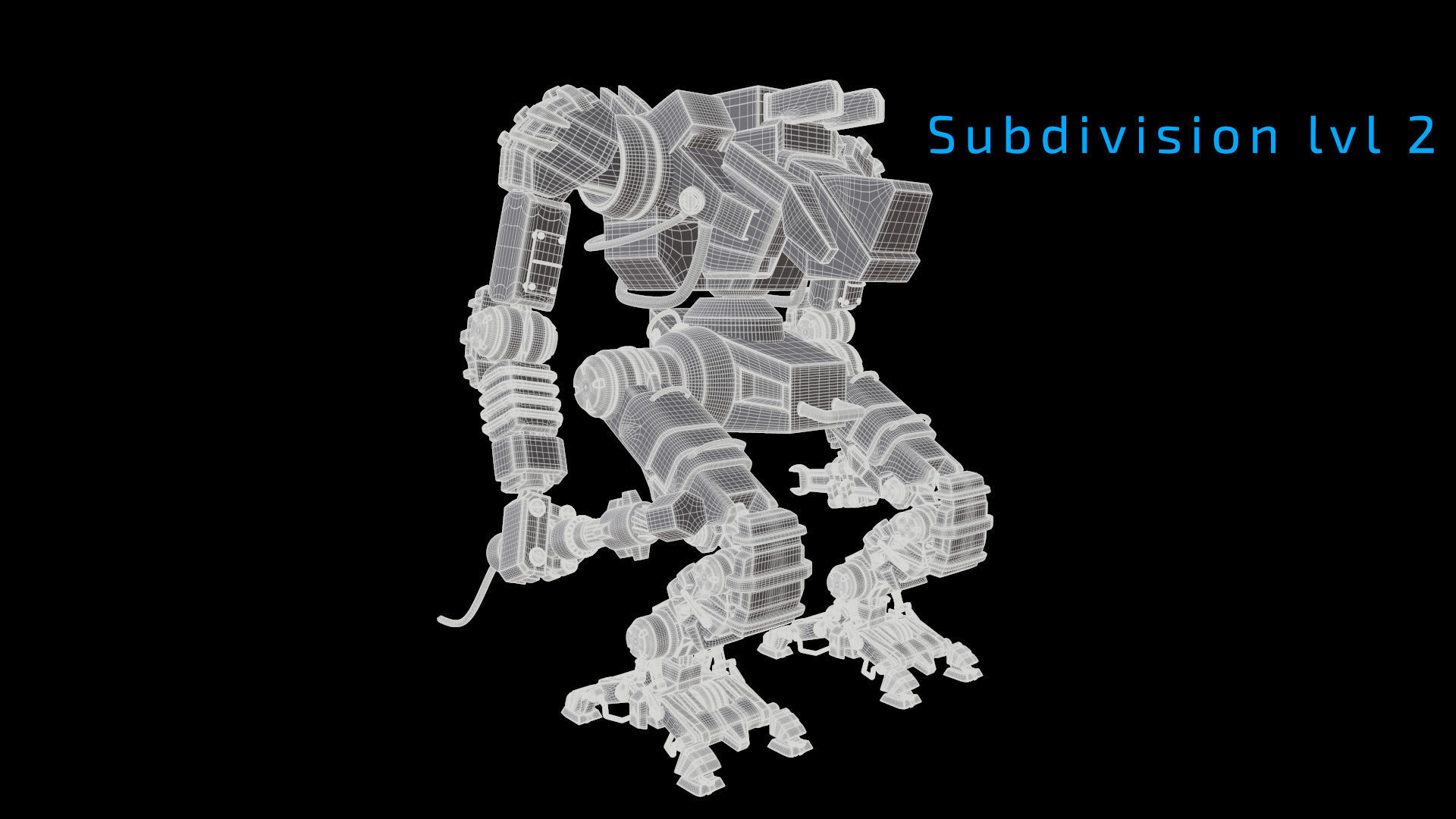 Mech support 3D model_8
