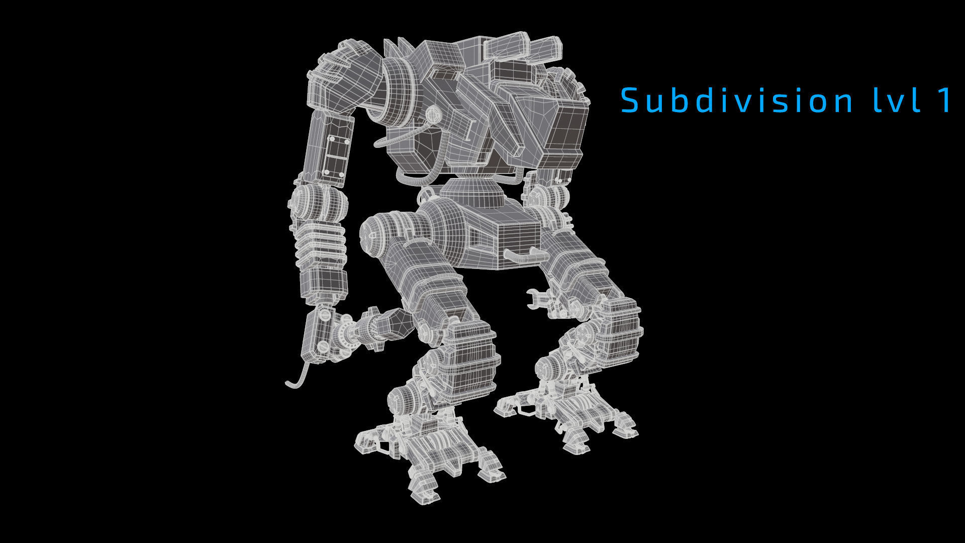 Mech support 3D model_7