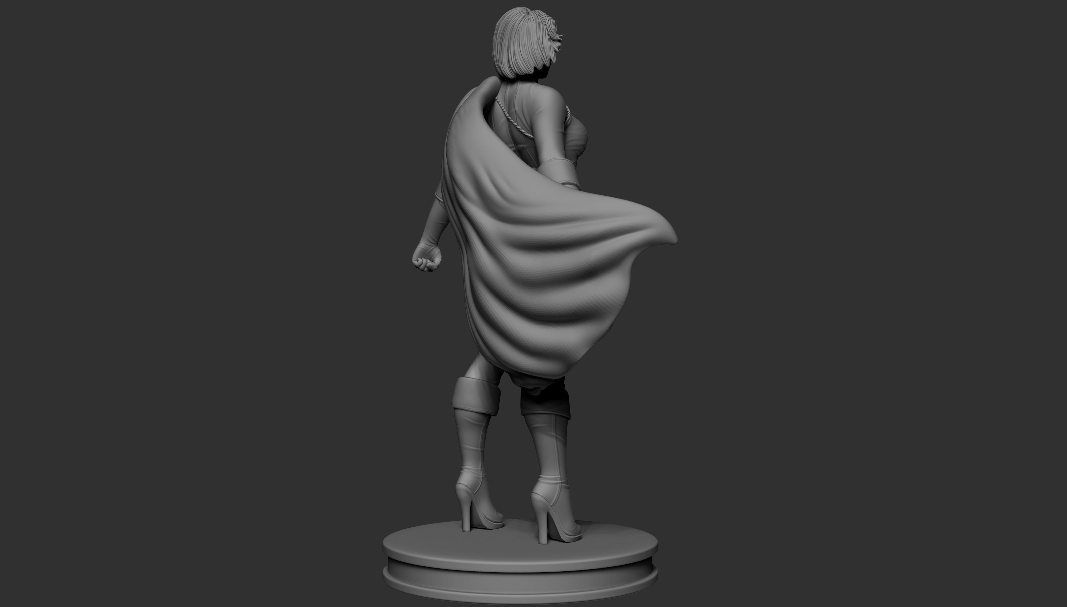 Power Girl  3D print model_9