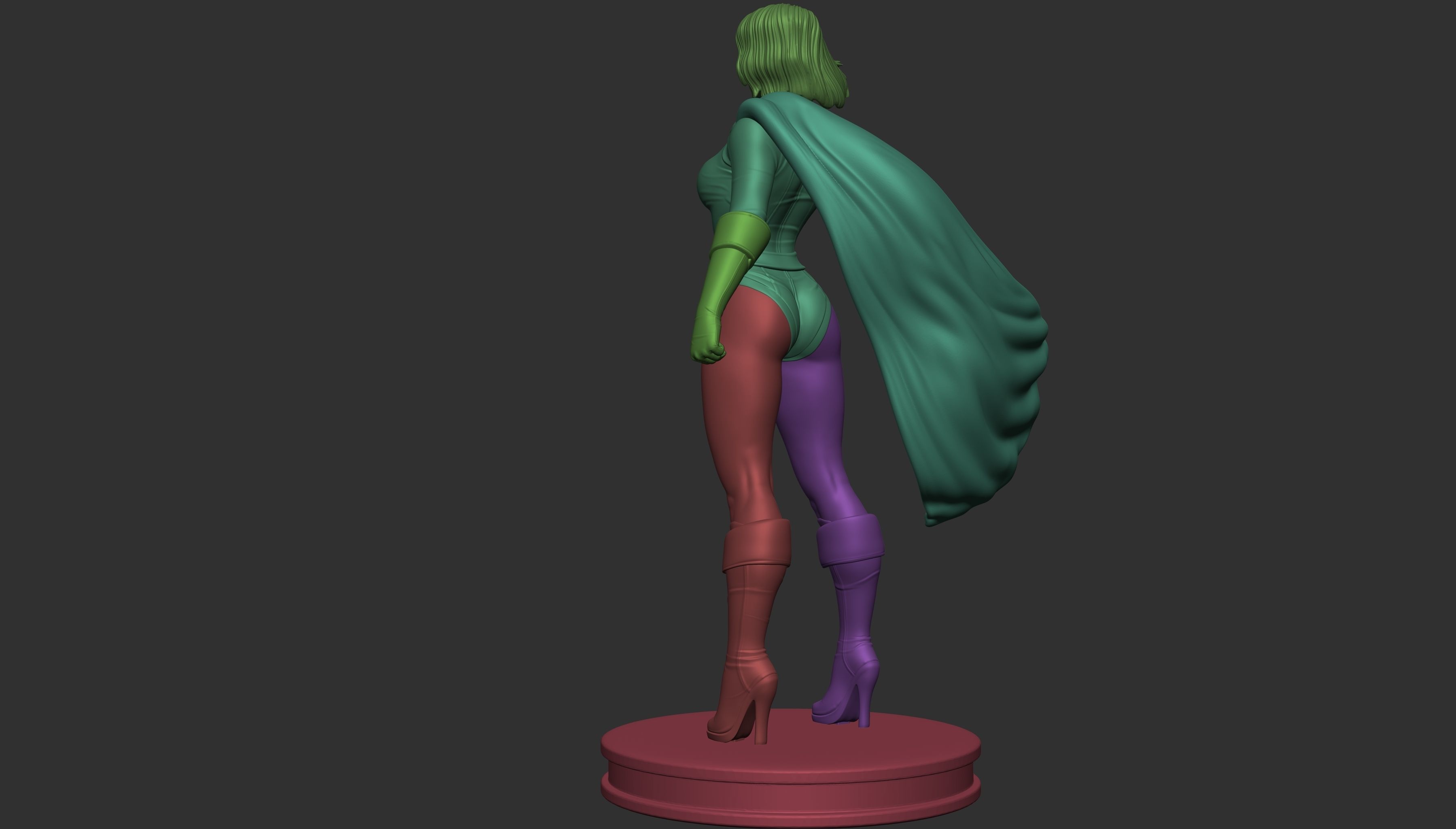 Power Girl  3D print model_17