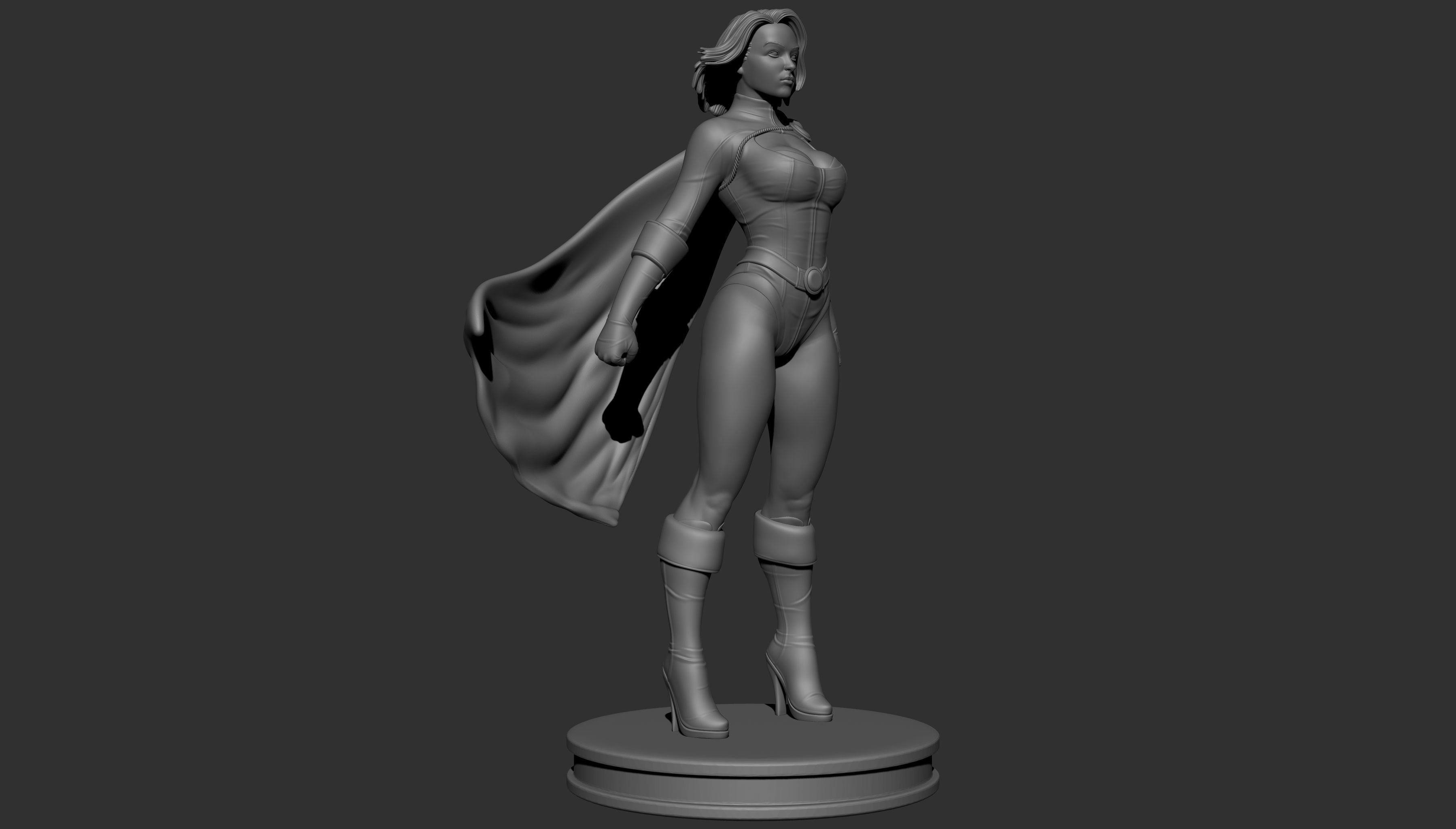Power Girl  3D print model_3