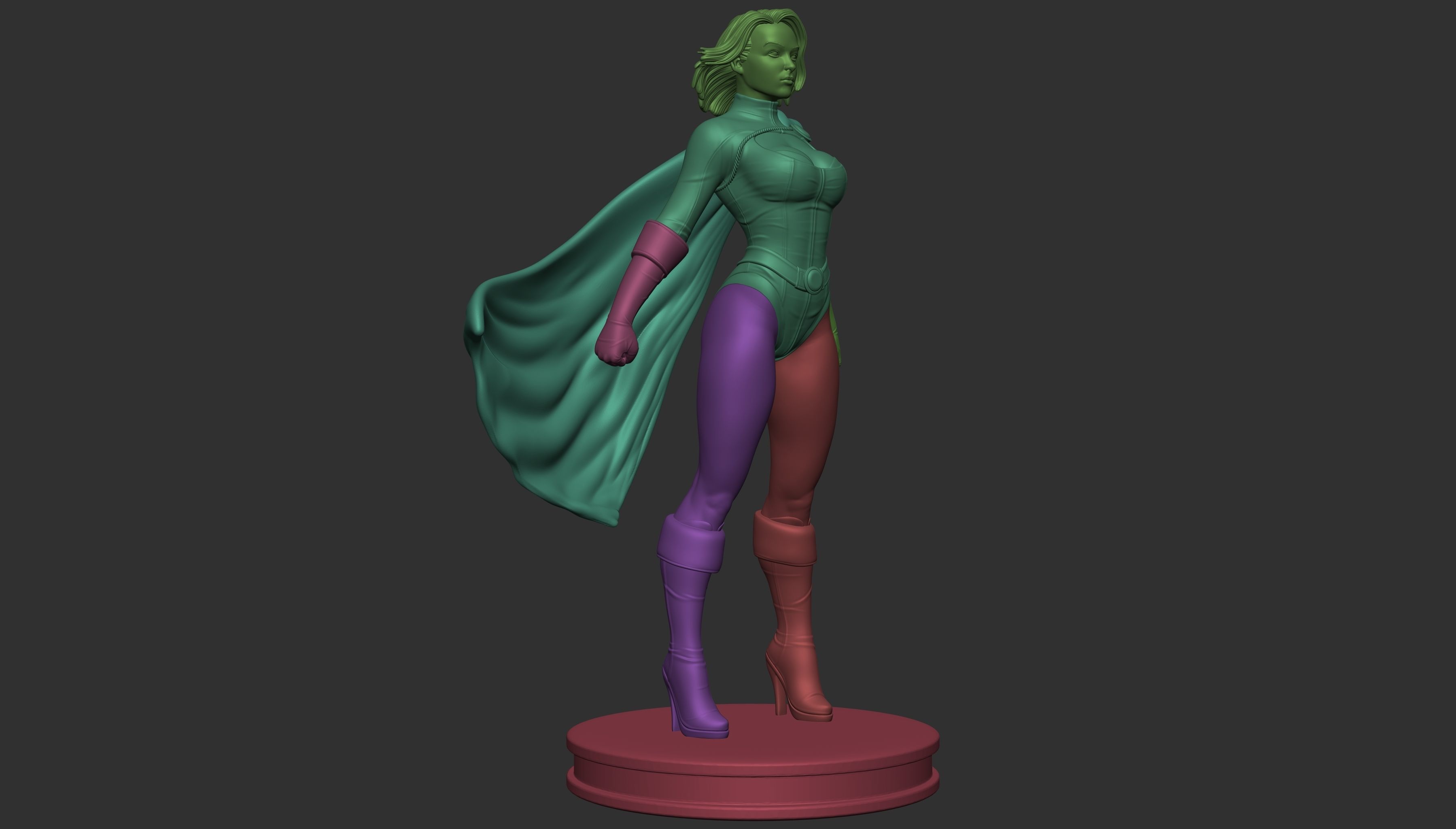 Power Girl  3D print model_15