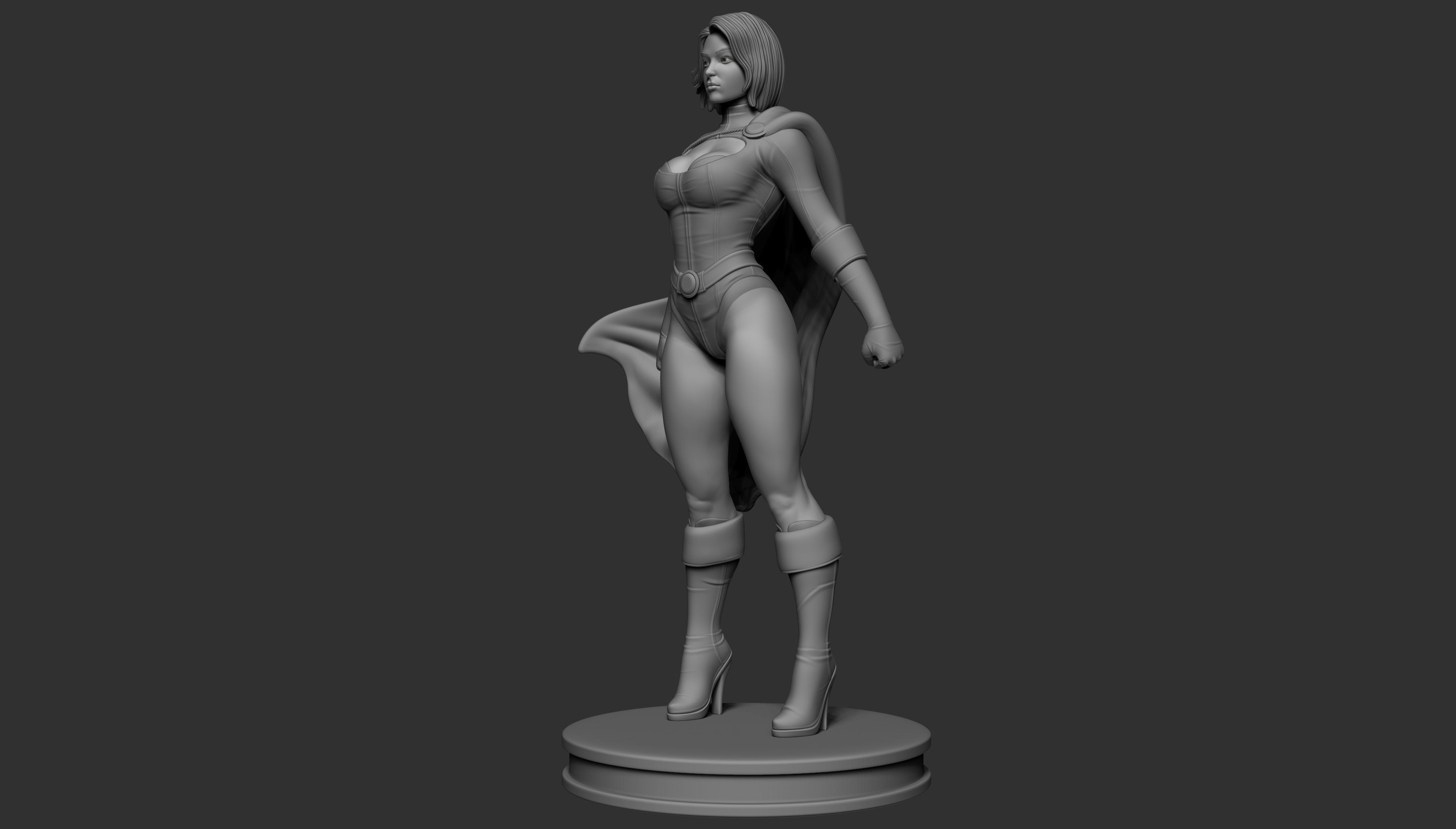 Power Girl  3D print model_5