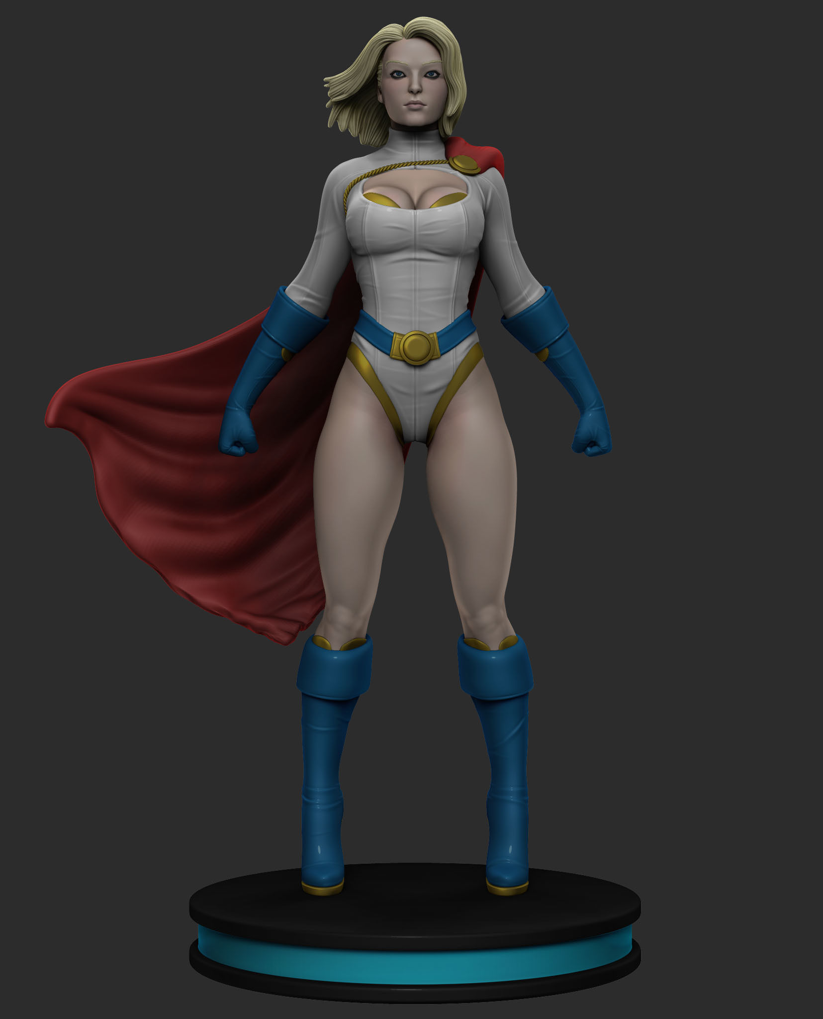 Power Girl  3D print model_1