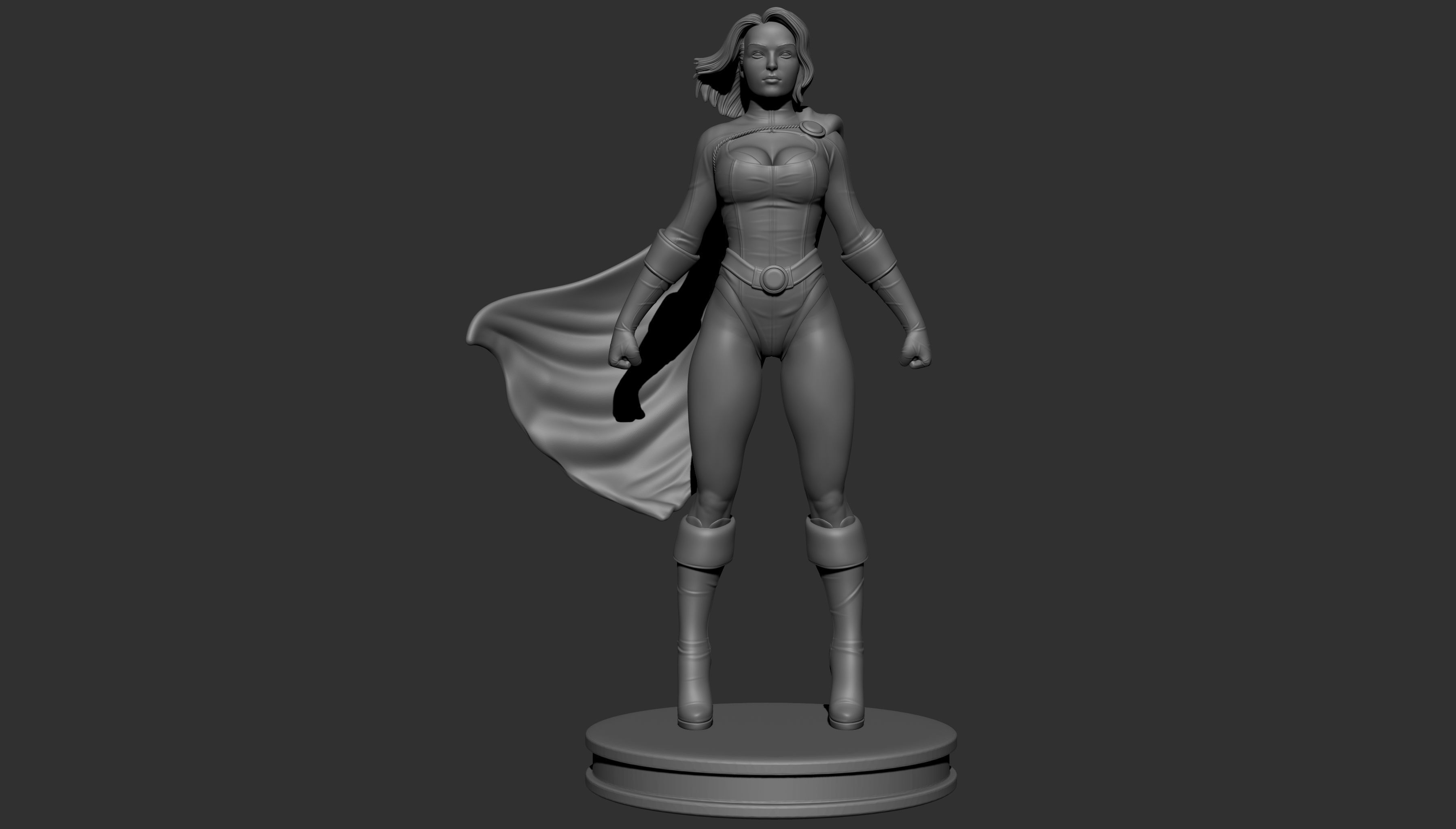 Power Girl  3D print model_2