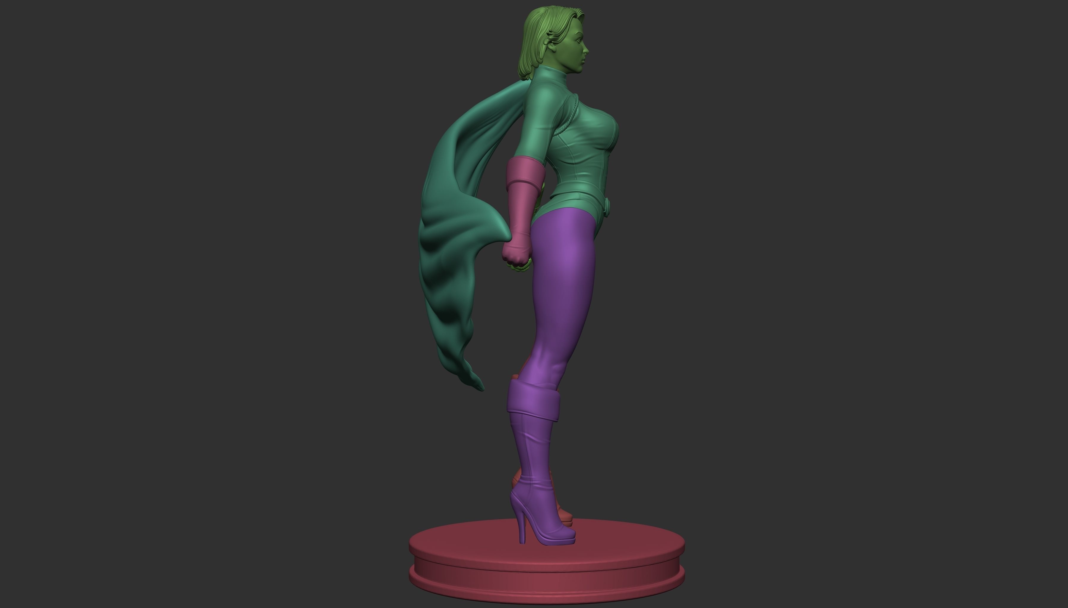 Power Girl  3D print model_14