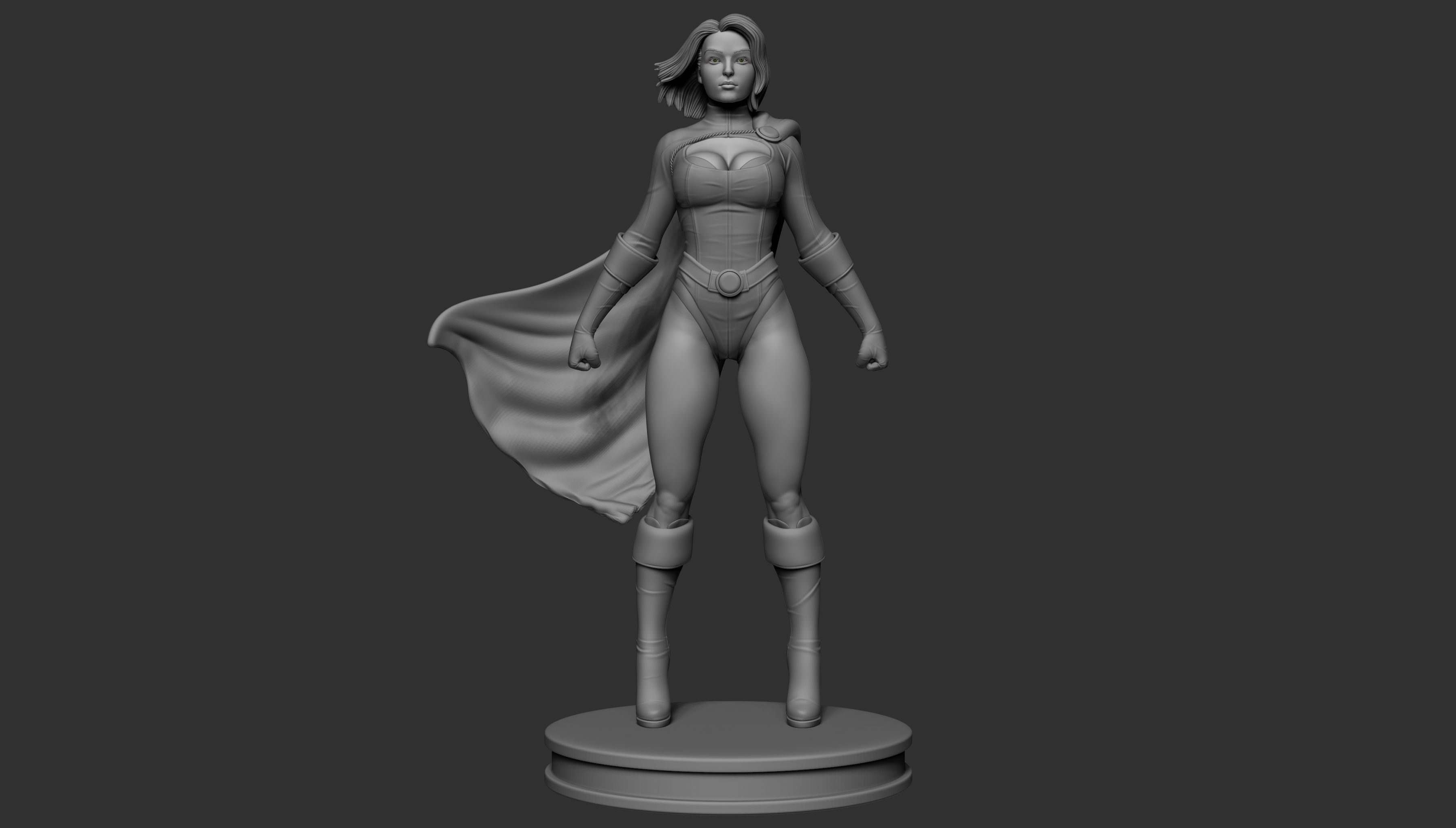 Power Girl  3D print model_4