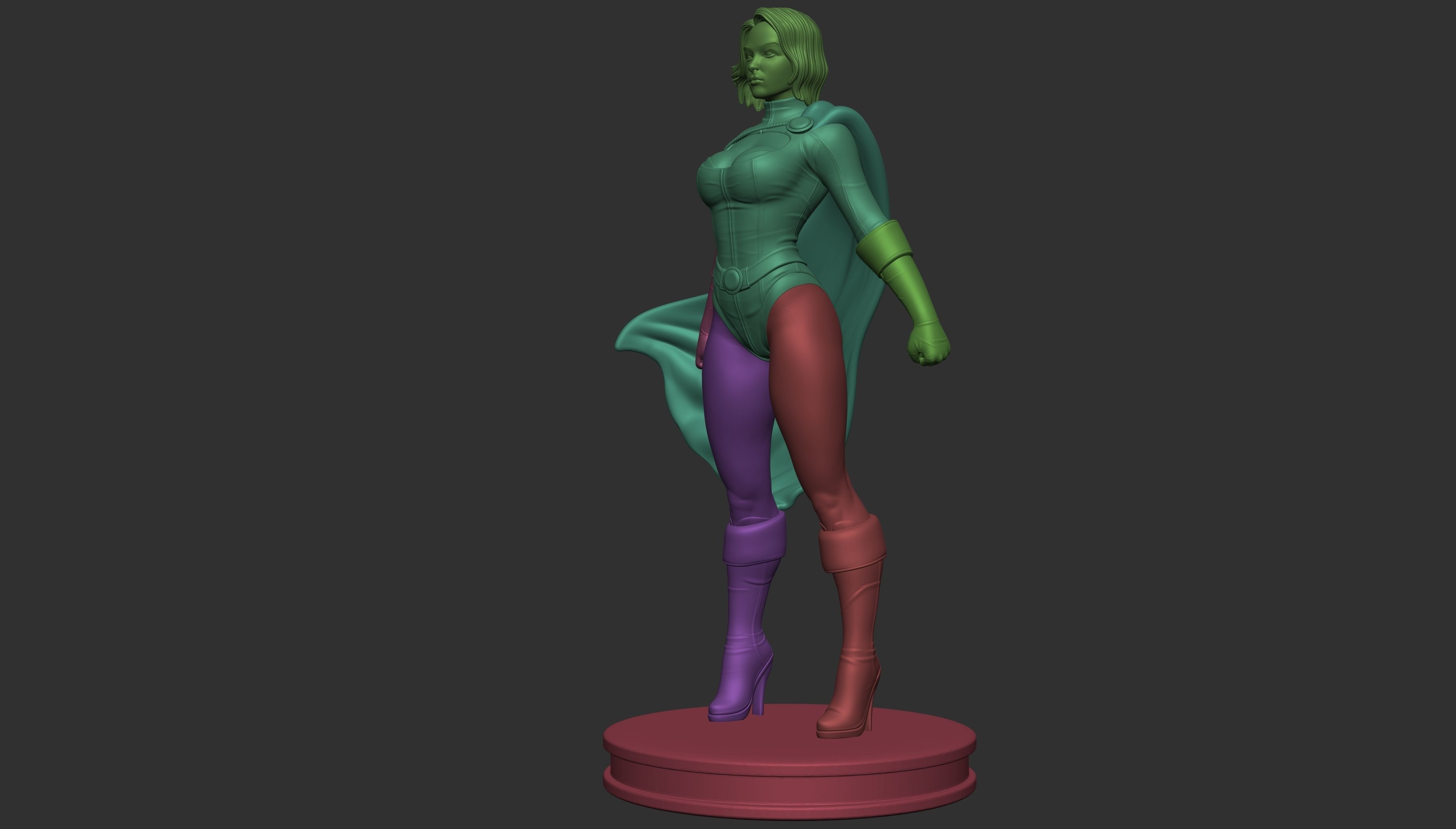 Power Girl  3D print model_19