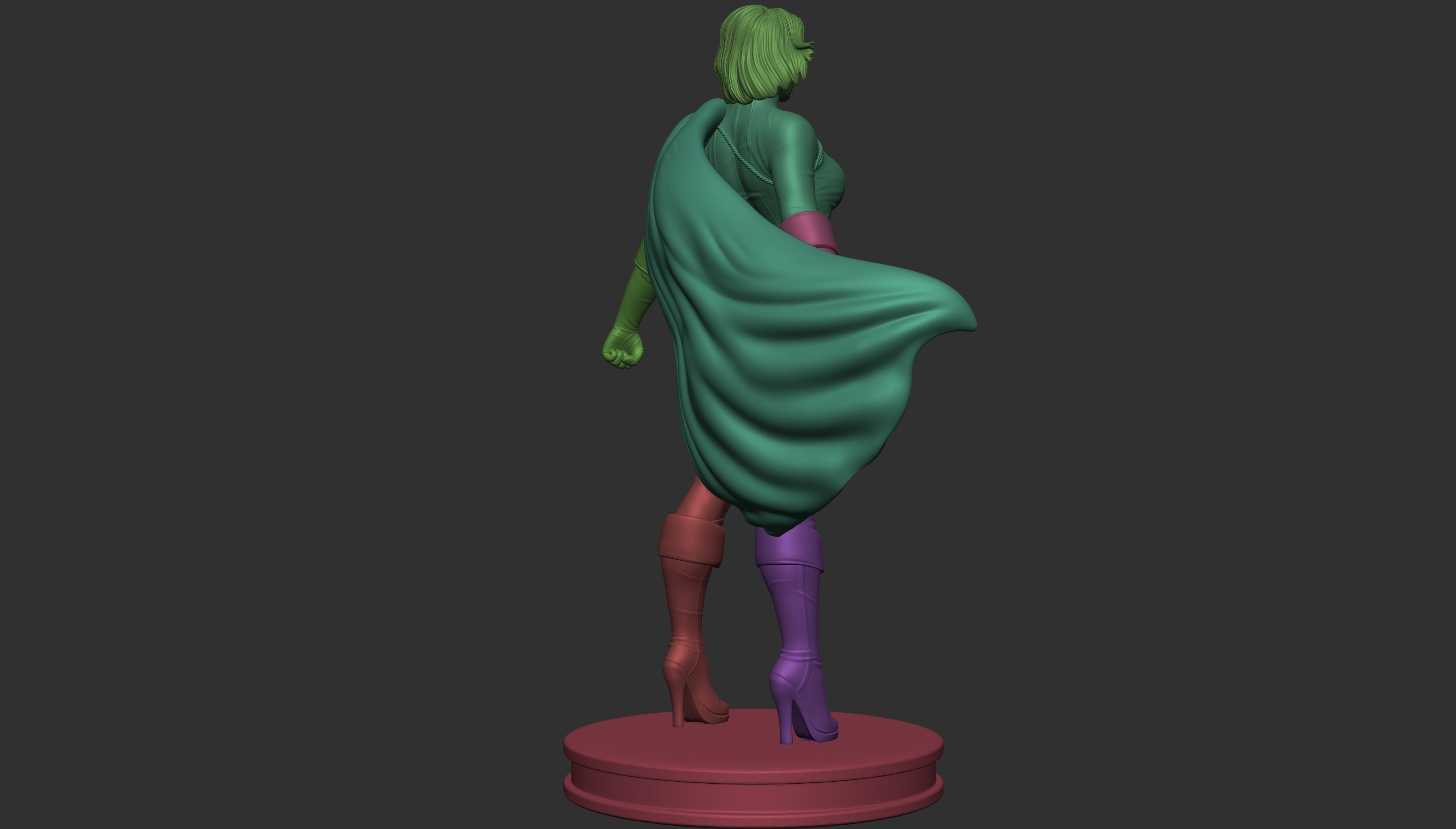 Power Girl  3D print model_13