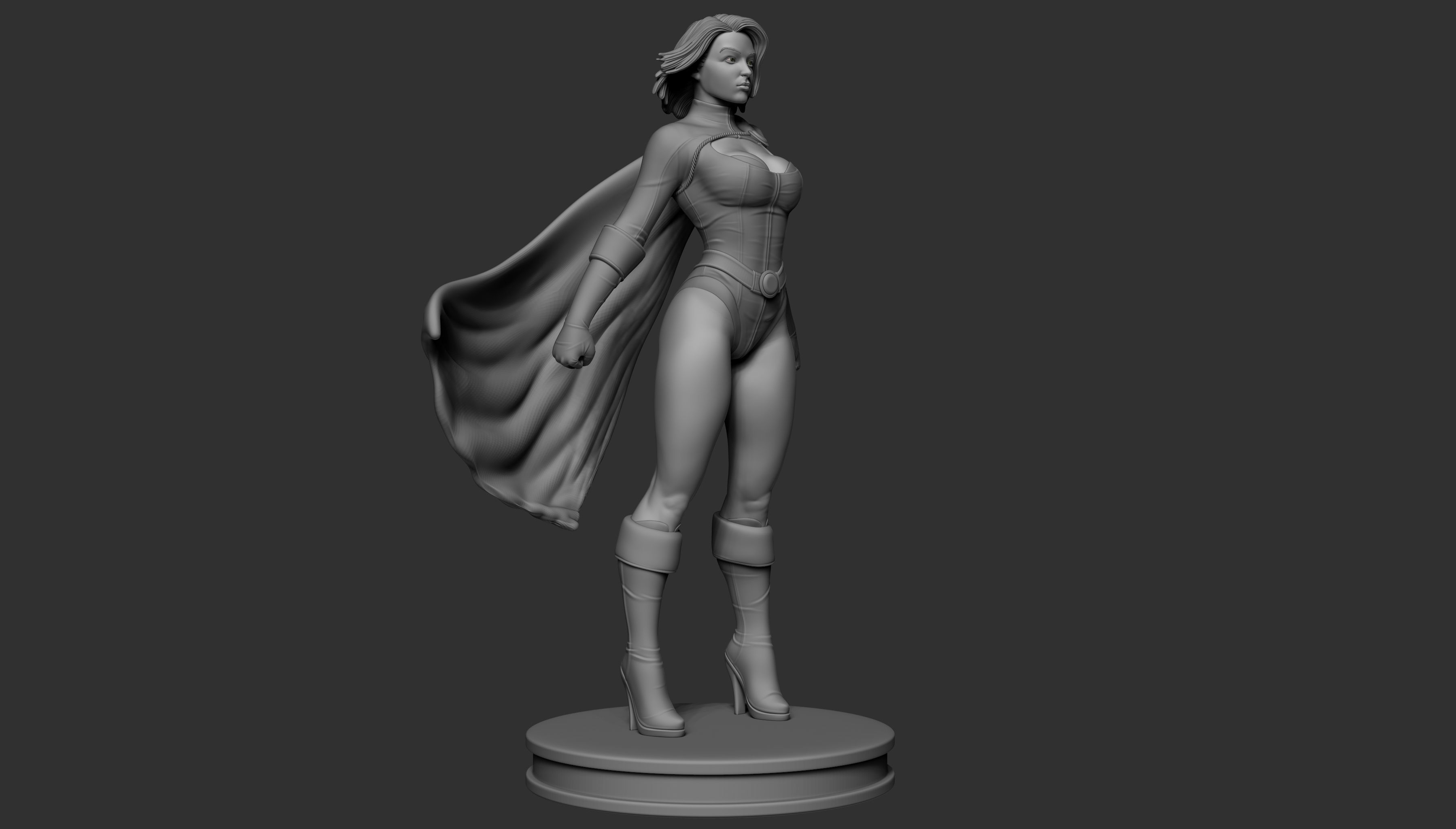 Power Girl  3D print model_11