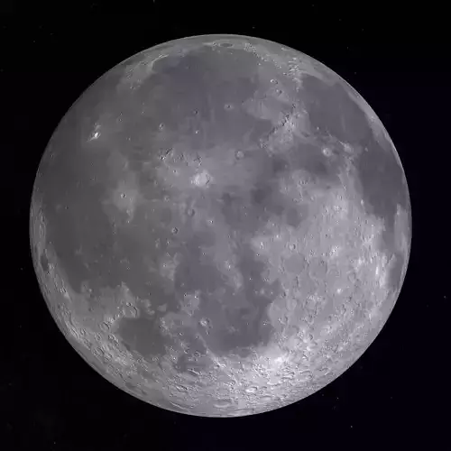 Moon with 22k Textures and Bump Map Low-poly 3D model