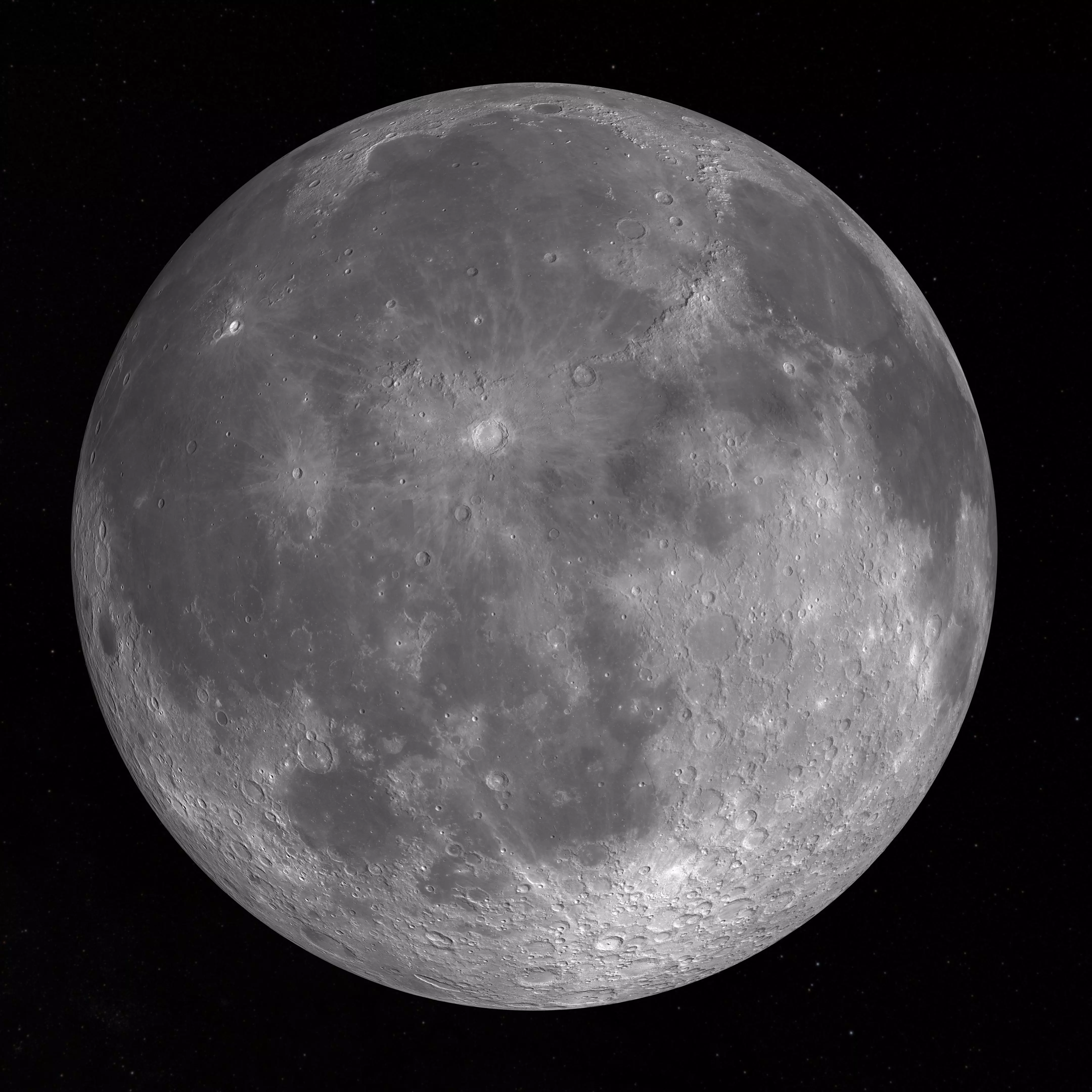 Moon with 22k Textures and Bump Map Low-poly 3D model_0