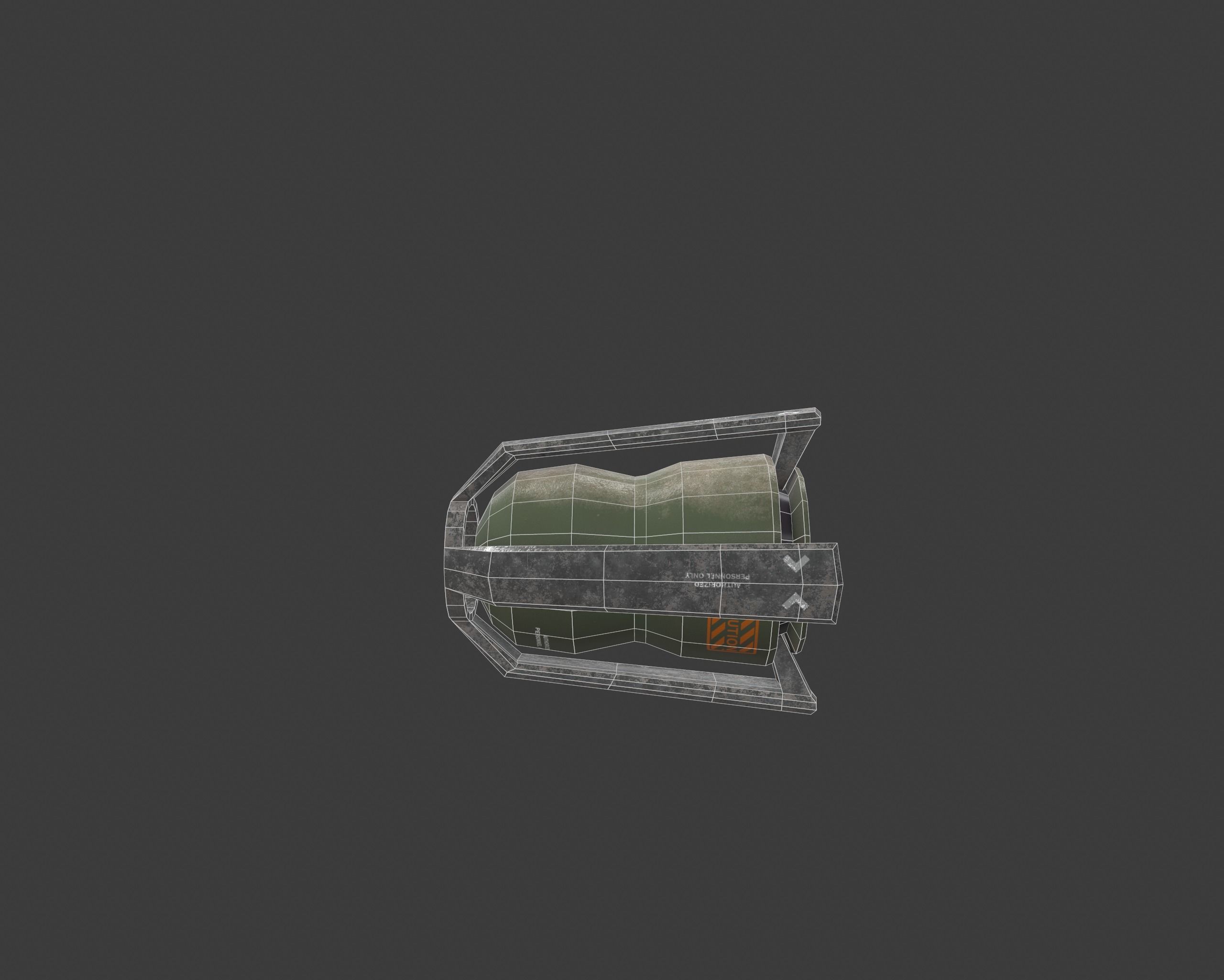 Rescue capsule Low-poly 3D model_4