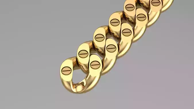 cuban chain SCREW-PATTERNED STL 
