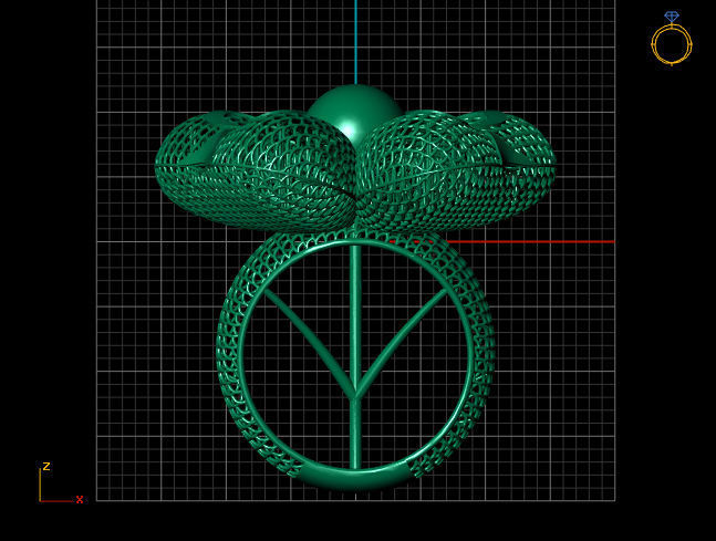 Heart Electro-Fusion Fashion Ring 3D print model_5