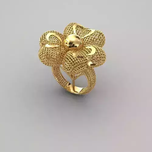 Heart Electro-Fusion Fashion Ring 3D print model