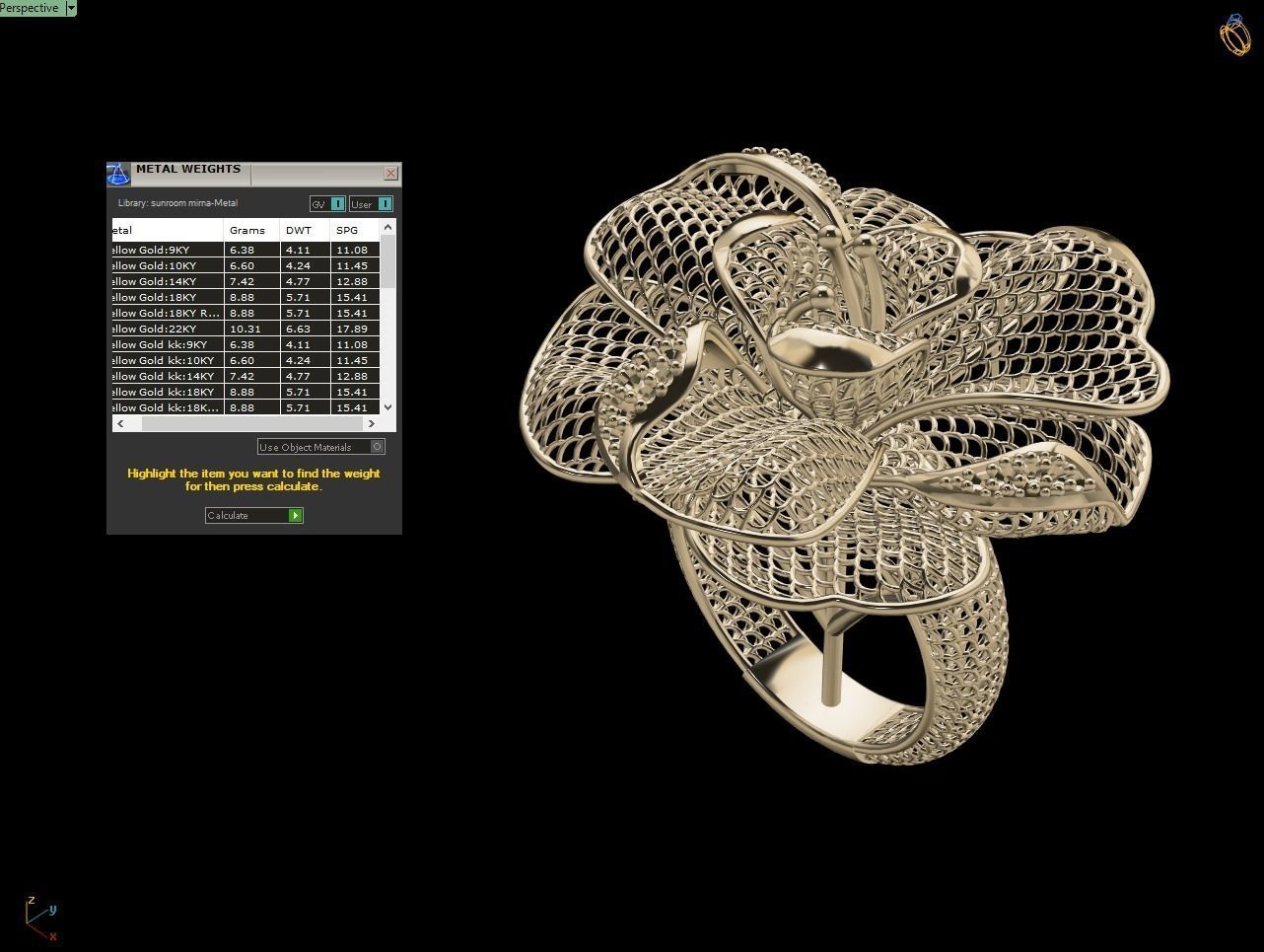 Flower Electro-Fusion Fashion Ring 3D print model_12