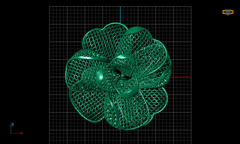 Flower Electro-Fusion Fashion Ring 3D print model_1