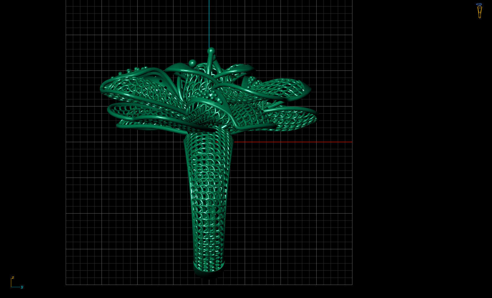 Flower Electro-Fusion Fashion Ring 3D print model_3