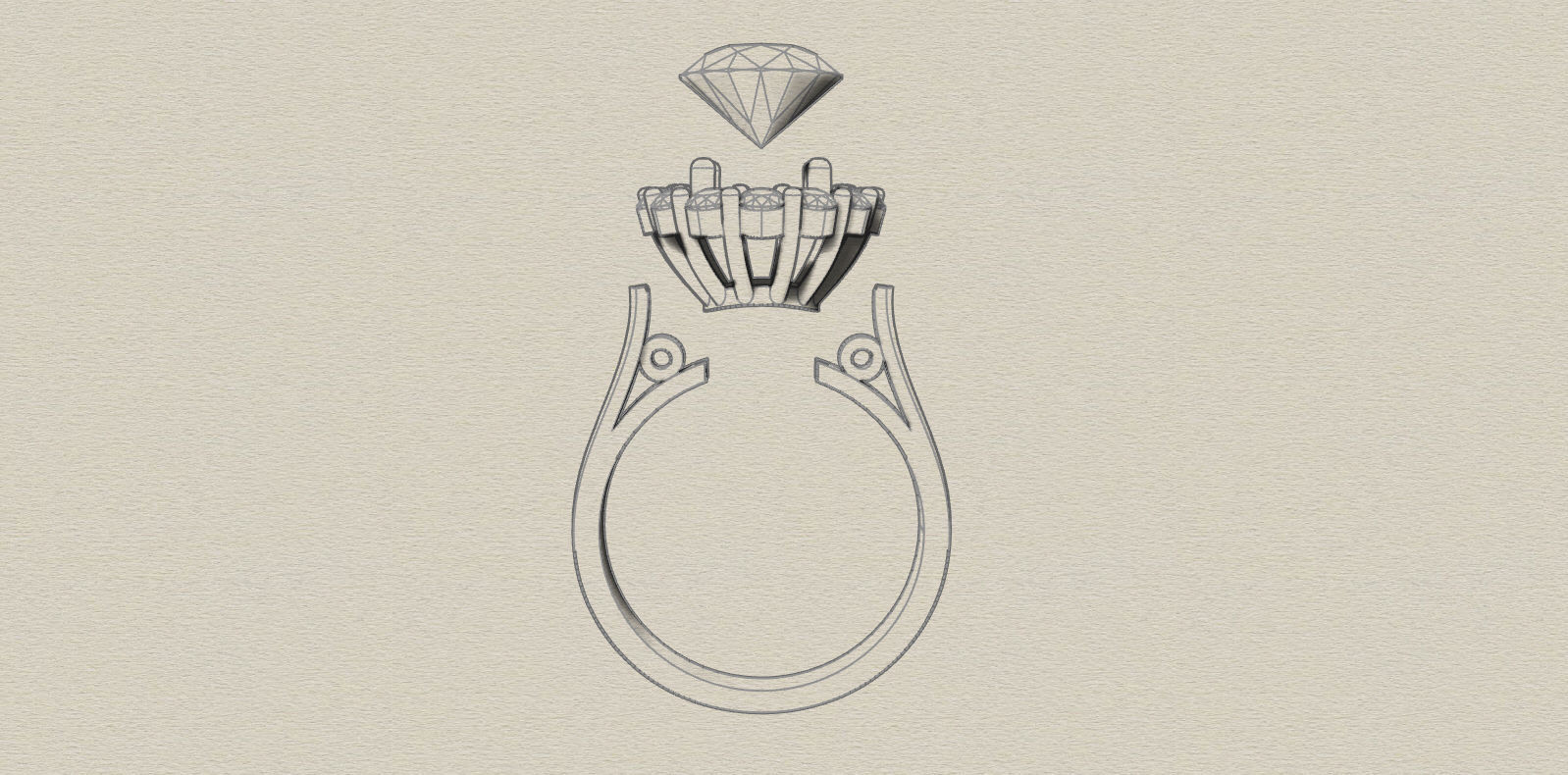 Colored Stone Rings 3D print model_5