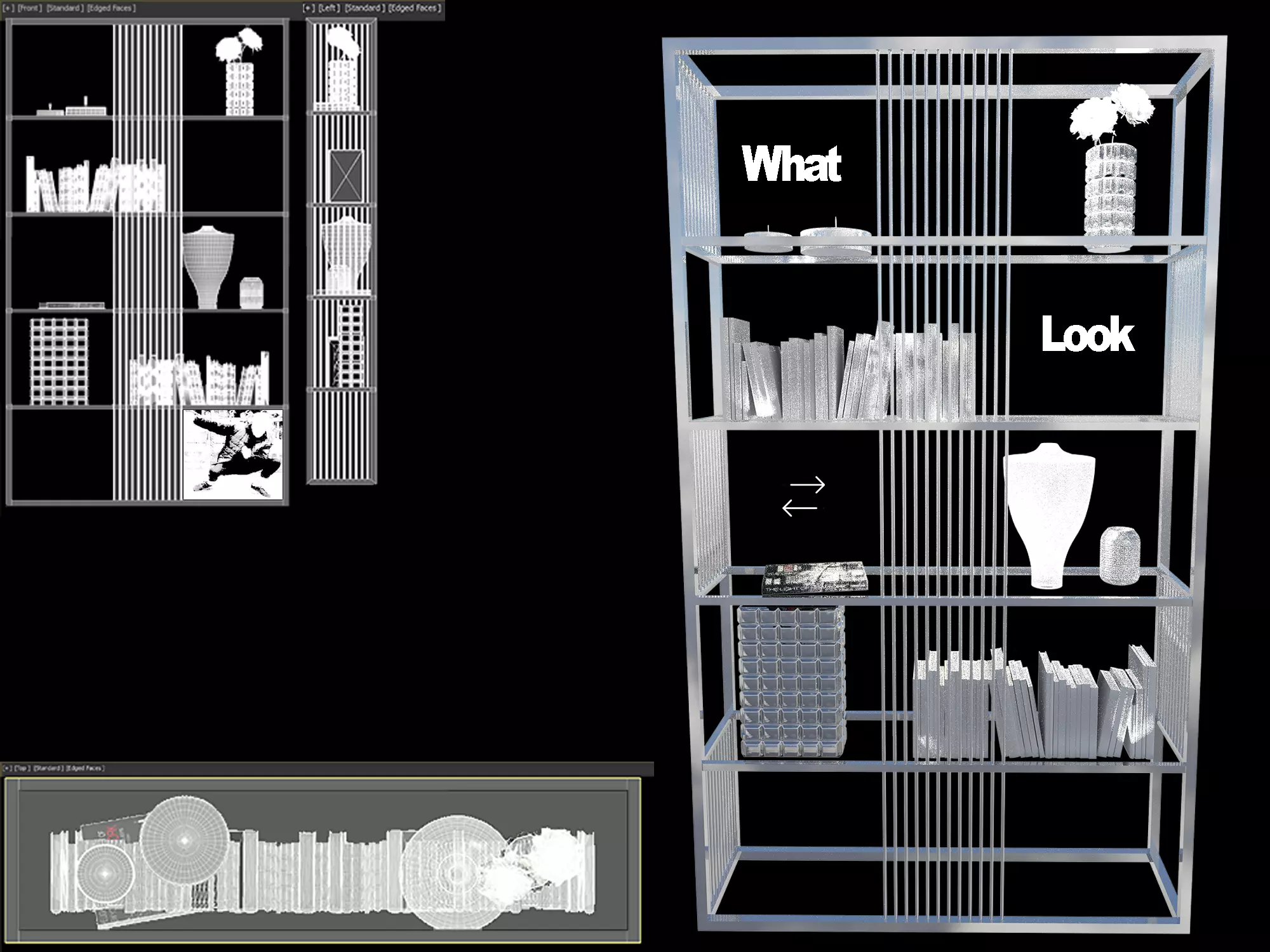 Bookshelf bookcase Free 3D model