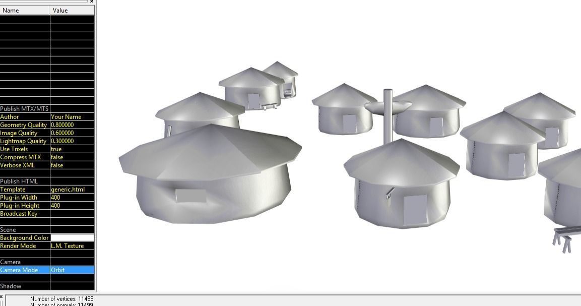 Primitive Rural Village with 13 Individual Shacks 3D model_53