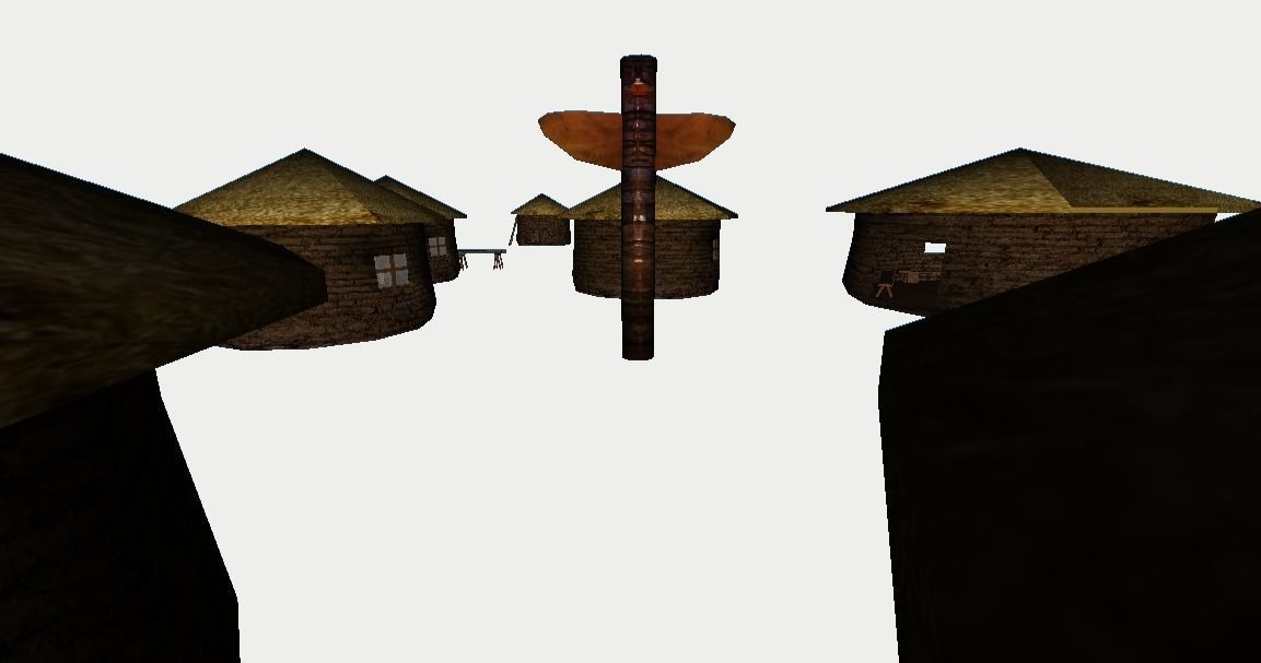 Primitive Rural Village with 13 Individual Shacks 3D model_24