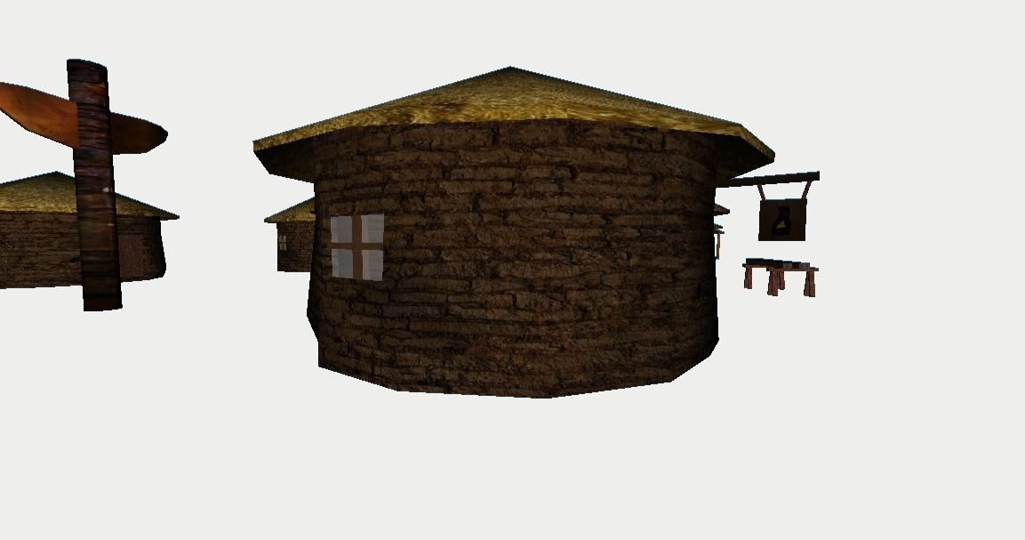 Primitive Rural Village with 13 Individual Shacks 3D model_28