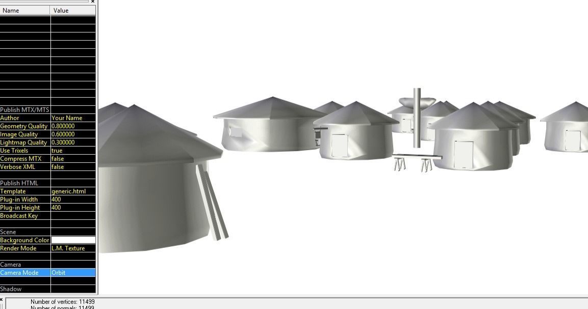 Primitive Rural Village with 13 Individual Shacks 3D model_54