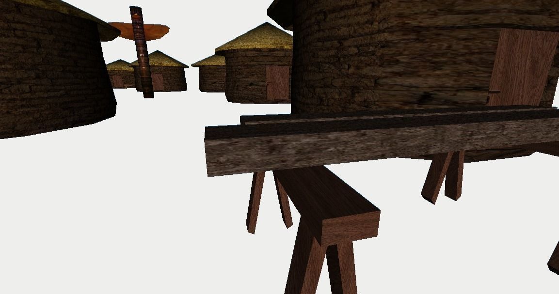 Primitive Rural Village with 13 Individual Shacks 3D model_33