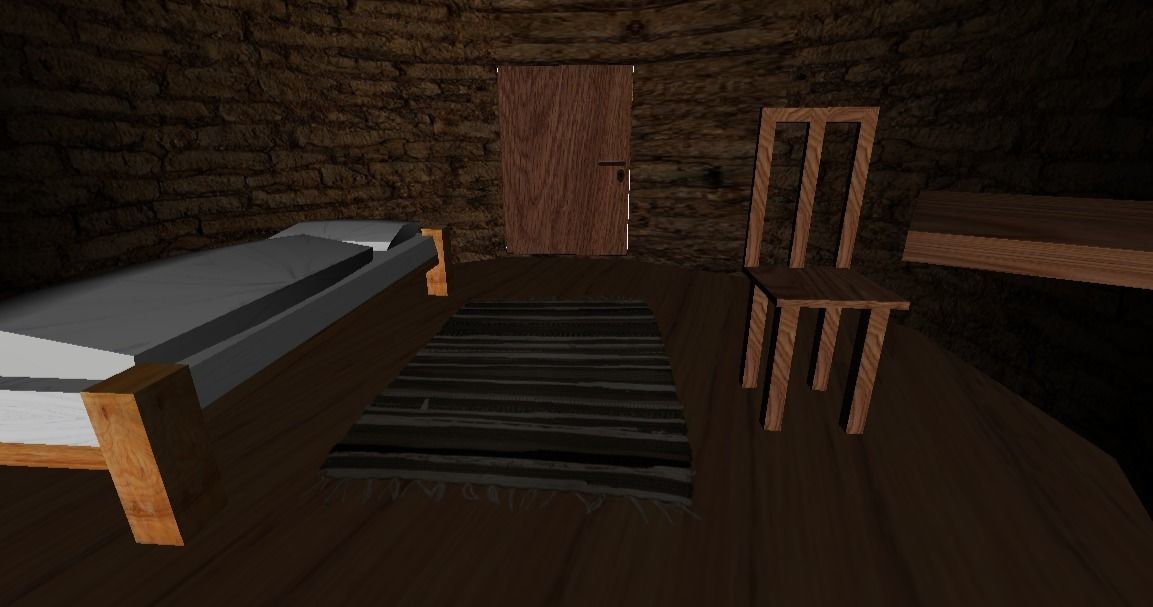 Primitive Rural Village with 13 Individual Shacks 3D model_25