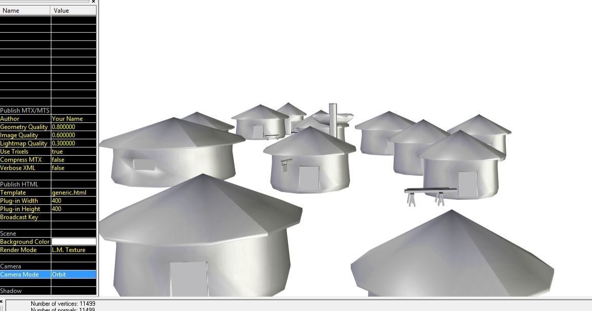 Primitive Rural Village with 13 Individual Shacks 3D model_50