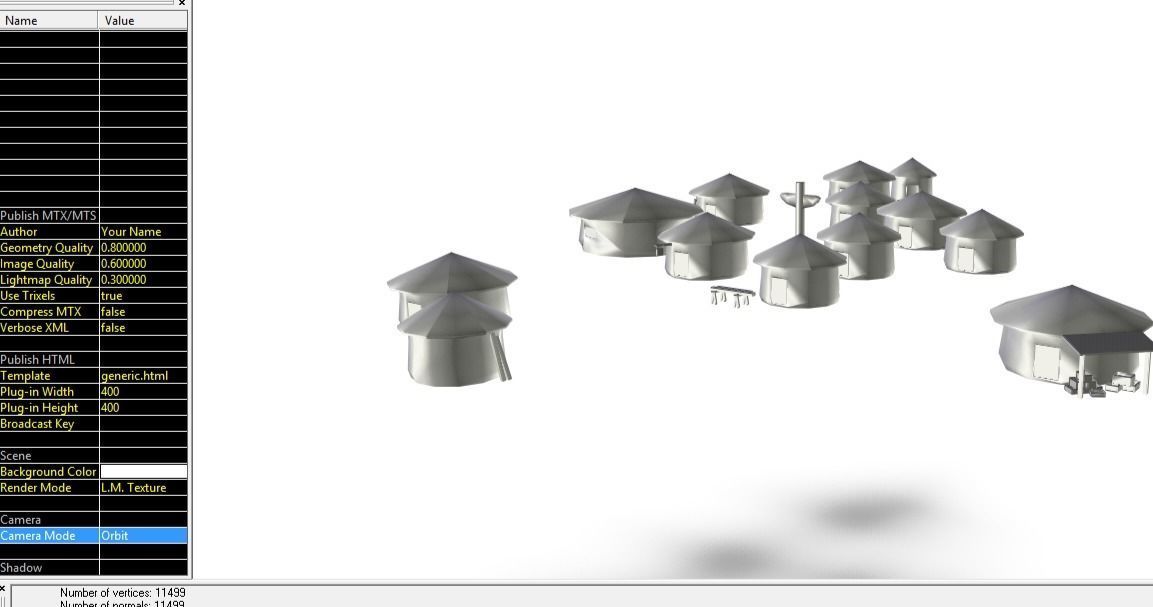 Primitive Rural Village with 13 Individual Shacks 3D model_49