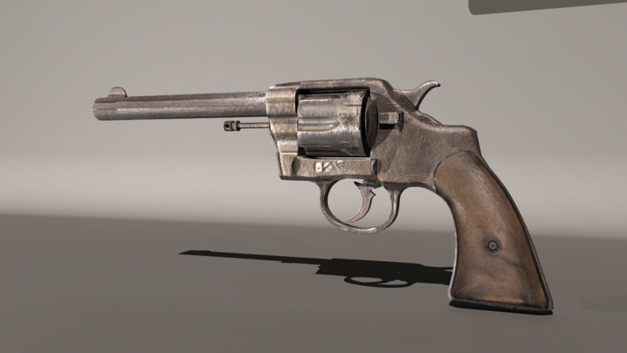 Colt Revolver 1892 Low-poly 3D model_4