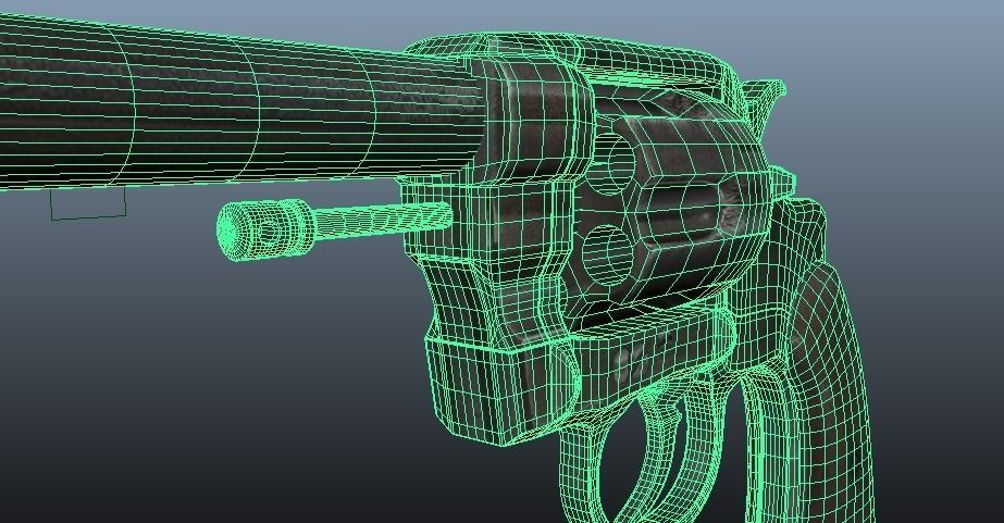 Colt Revolver 1892 Low-poly 3D model_7