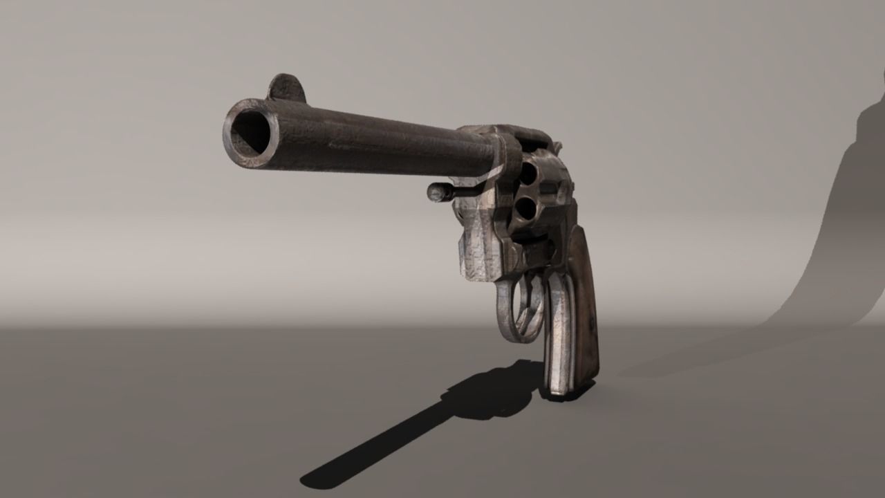 Colt Revolver 1892 Low-poly 3D model_5
