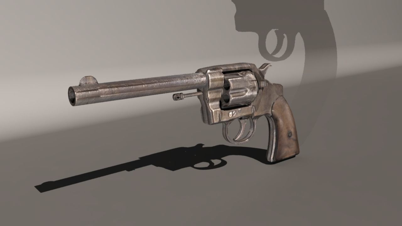 Colt Revolver 1892 Low-poly 3D model_3