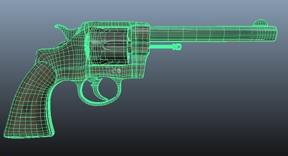 Colt Revolver 1892 Low-poly 3D model_6