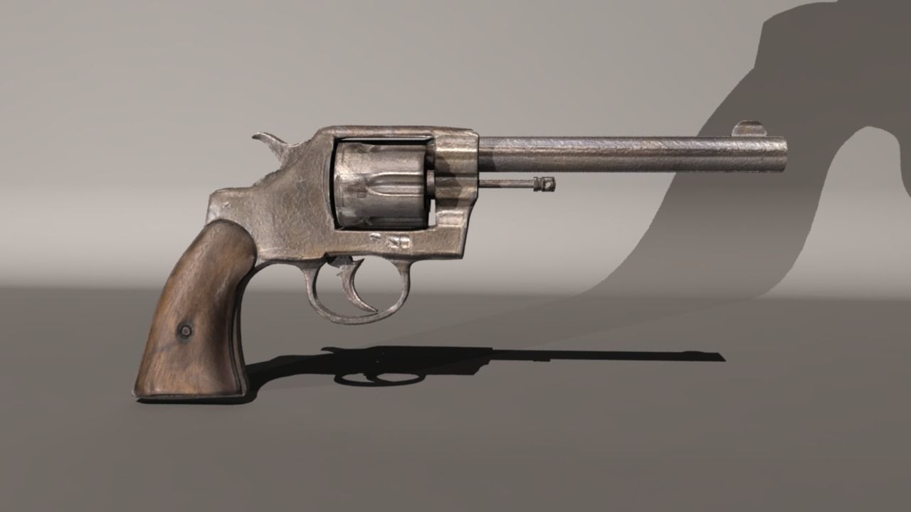 Colt Revolver 1892 Low-poly 3D model_1