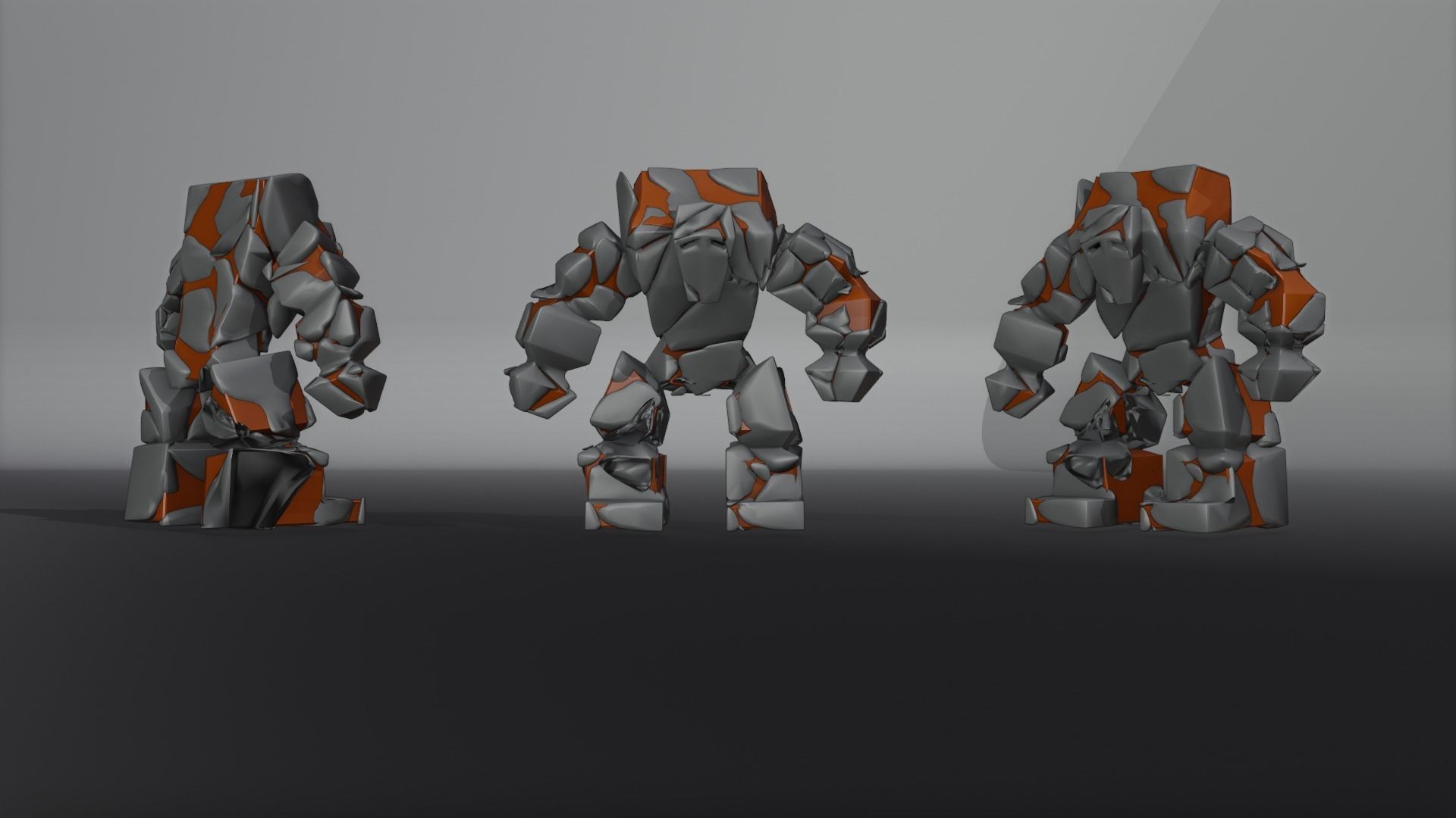 Game monsters collection Low-poly 3D model 3D model_1