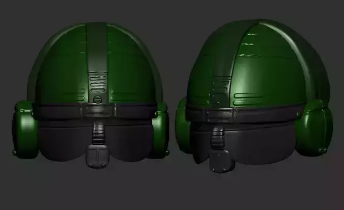 High quality scifi helmet high poly sculpt ver 4 3d printable